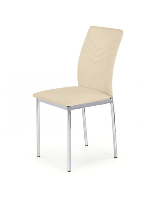 Halmar K137 krzesło Beżowy ekoskóra stelaż stal Chrom materiał: stal chromowana / ekoskóra Halmar K137 krzesło Beżowy ekoskóra stelaż stal Chrom materiał: stal chromowana / ekoskóra