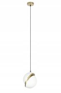 King Home Lampa wisząca GLOBE 20 LED antyczne złoto - szczotkowany metal kulisty klosz akryl mleczny King Home Lampa wisząca GLOBE 20 LED antyczne złoto - szczotkowany metal kulisty klosz akryl mleczny