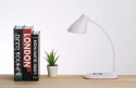 Fun Desk Lampka LED z funkcją ładowania bezprzewodowego/indukcyjna ładowarka LC6 White/Biała