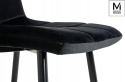 KRZESŁO PIKOWANE CARLO TAPICERKA WELUR - CZARNA nogi metal Modesto Design MODESTO KRZESŁO PIKOWANE CARLO TAPICERKA WELUR - CZARNA nogi metal Modesto Design MODESTO