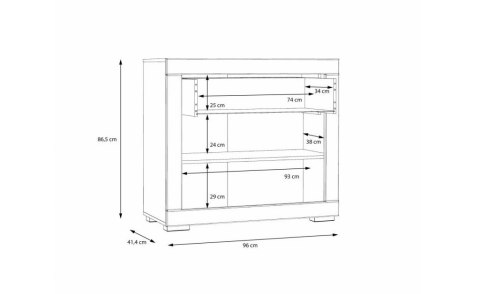 Meble Forte SNOW SNWK22-C50 Komoda Biały mat Meble Forte SNOW SNWK22-C50 Komoda Biały mat