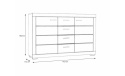 Meble Forte SNOW SNWK36-C50 Komoda półki + szuflady Biały mat Meble Forte SNOW SNWK36-C50 Komoda półki + szuflady Biały mat
