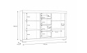 Meble Forte SNOW SNWK36-C50 Komoda półki + szuflady Biały mat Meble Forte SNOW SNWK36-C50 Komoda półki + szuflady Biały mat