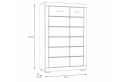 Meble Forte SNOW SNWK521-C50 Szafka stojąca z półkami Biały mat Meble Forte SNOW SNWK521-C50 Szafka stojąca z półkami Biały mat