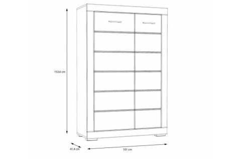 Meble Forte SNOW SNWK521-C50 Szafka stojąca z półkami Biały mat Meble Forte SNOW SNWK521-C50 Szafka stojąca z półkami Biały mat