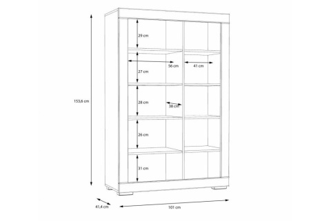 Meble Forte SNOW SNWK521-C50 Szafka stojąca z półkami Biały mat Meble Forte SNOW SNWK521-C50 Szafka stojąca z półkami Biały mat
