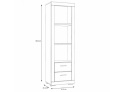 Meble Forte SNOW SNWR72-C50 Regał półki szuflady Biały mat Meble Forte SNOW SNWR72-C50 Regał półki szuflady Biały mat