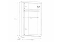 Meble Forte SNOW SNWS82-C50 Szafa ubraniowa dwudrzwiowa Biały Meble Forte SNOW SNWS82-C50 Szafa ubraniowa dwudrzwiowa Biały