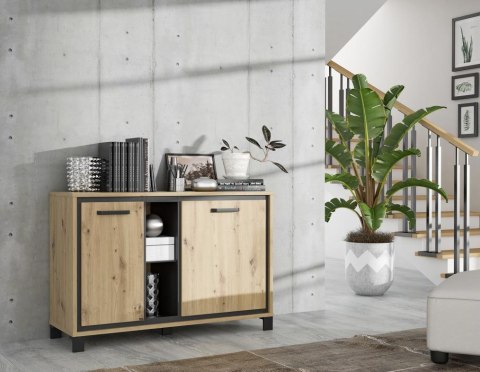 Meble Forte TRONDHEIM TDHK232L-C773 Komoda L Dąb Artisan/Dąb czarny Meble Forte TRONDHEIM TDHK232L-C773 Komoda L Dąb Artisan/Dąb czarny
