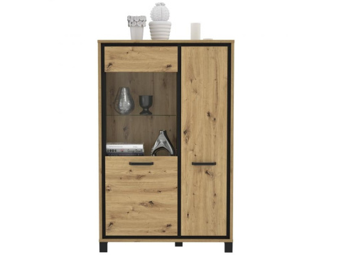 Meble Forte TRONDHEIM TDHV622L-C773 Witryna L Dąb Artisan/Dąb czarny Meble Forte TRONDHEIM TDHV622L-C773 Witryna L Dąb Artisan/Dąb czarny