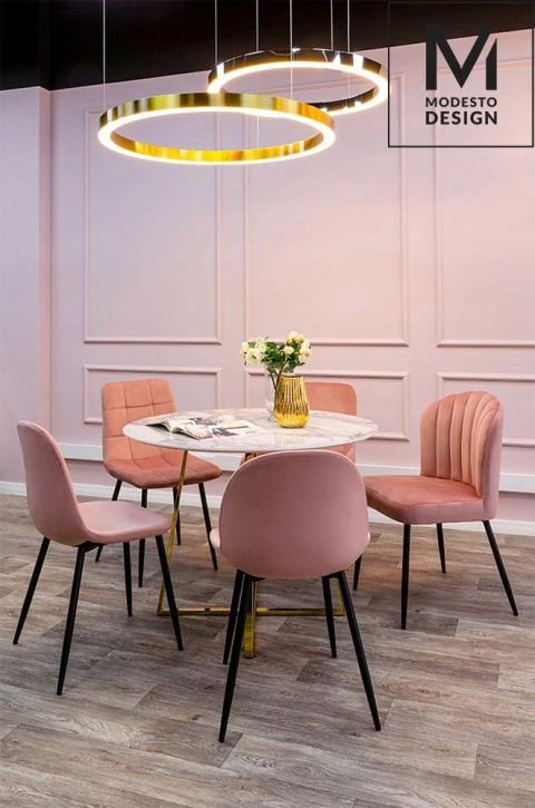 KRZESŁO RANGO Modesto Design MODESTO RÓŻOWE - WELUR NOGI metal CZARNY KRZESŁO RANGO Modesto Design MODESTO RÓŻOWE - WELUR NOGI metal CZARNY