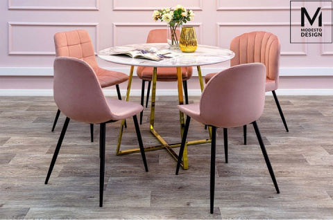 KRZESŁO RANGO Modesto Design MODESTO RÓŻOWE - WELUR NOGI metal CZARNY KRZESŁO RANGO Modesto Design MODESTO RÓŻOWE - WELUR NOGI metal CZARNY