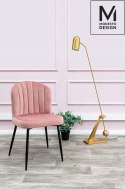 KRZESŁO RANGO Modesto Design MODESTO RÓŻOWE - WELUR NOGI metal CZARNY KRZESŁO RANGO Modesto Design MODESTO RÓŻOWE - WELUR NOGI metal CZARNY