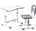 Fun Desk ZESTAW REGULOWANE BIURKO Z KRZESEŁKIEM SOLE II GREY