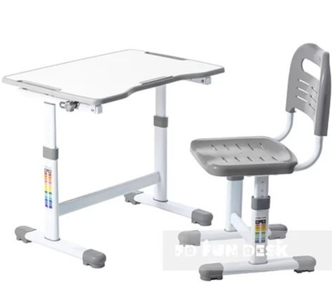 Fun Desk ZESTAW REGULOWANE BIURKO Z KRZESEŁKIEM SOLE II GREY Fun Desk ZESTAW REGULOWANE BIURKO Z KRZESEŁKIEM SOLE II GREY