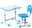 Fun Desk ZESTAW REGULOWANE BIURKO Z KRZESEŁKIEM SOLE II BLUE