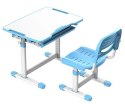 Fun Desk BIURKO+KRZESŁO regulowane SOLE BLUE-s Biały/Niebieski