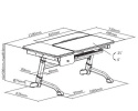 Fun Desk Biurko Amare Grey z szufladą Drawer Grey biały, szary Fun Desk Biurko Amare Grey z szufladą Drawer Grey biały, szary