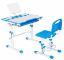 Fun Desk Botero Blue - Biurko z krzesełkiem lampa i stojak na książki - zestaw dla dziecka Niebieski/Biały Fun Desk Botero Blue - Biurko z krzesełkiem lampa i stojak na książki - zestaw dla dziecka Niebieski/Biały