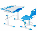Fun Desk Botero Blue - Biurko z krzesełkiem lampa i stojak na książki - zestaw dla dziecka Niebieski/Biały Fun Desk Botero Blue - Biurko z krzesełkiem lampa i stojak na książki - zestaw dla dziecka Niebieski/Biały