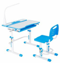 Fun Desk Botero Blue - Biurko z krzesełkiem lampa i stojak na książki - zestaw dla dziecka Niebieski/Biały Fun Desk Botero Blue - Biurko z krzesełkiem lampa i stojak na książki - zestaw dla dziecka Niebieski/Biały