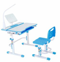 Fun Desk Botero Blue - Biurko z krzesełkiem lampa i stojak na książki - zestaw dla dziecka Niebieski/Biały Fun Desk Botero Blue - Biurko z krzesełkiem lampa i stojak na książki - zestaw dla dziecka Niebieski/Biały