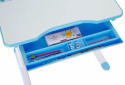 Fun Desk Botero Blue - Biurko z krzesełkiem lampa i stojak na książki - zestaw dla dziecka Niebieski/Biały Fun Desk Botero Blue - Biurko z krzesełkiem lampa i stojak na książki - zestaw dla dziecka Niebieski/Biały