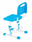 Fun Desk Botero Blue - Biurko z krzesełkiem lampa i stojak na książki - zestaw dla dziecka Niebieski/Biały