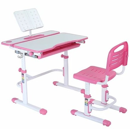 Fun Desk Botero Pink - Biurko z krzesełkiem dla dzieci Róż/Biały Fun Desk Botero Pink - Biurko z krzesełkiem dla dzieci Róż/Biały