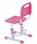Fun Desk Botero Pink - Biurko z krzesełkiem dla dzieci Róż/Biały