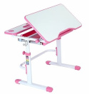 Fun Desk Freessia Pink - Regulowane biurko z szufladą Cubby Biały/Różowy Fun Desk Freessia Pink - Regulowane biurko z szufladą Cubby Biały/Różowy