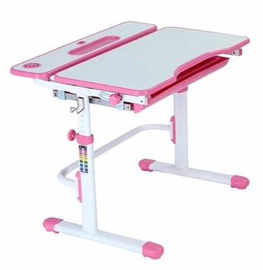 Fun Desk Freessia Pink - Regulowane biurko z szufladą Cubby Biały/Różowy Fun Desk Freessia Pink - Regulowane biurko z szufladą Cubby Biały/Różowy