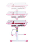 Fun Desk Freessia Pink - Regulowane biurko z szufladą Cubby Biały/Różowy Fun Desk Freessia Pink - Regulowane biurko z szufladą Cubby Biały/Różowy
