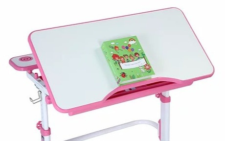 Fun Desk Freessia Pink - Regulowane biurko z szufladą Cubby Biały/Różowy Fun Desk Freessia Pink - Regulowane biurko z szufladą Cubby Biały/Różowy