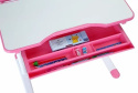 Fun Desk Freessia Pink - Regulowane biurko z szufladą Cubby Biały/Różowy Fun Desk Freessia Pink - Regulowane biurko z szufladą Cubby Biały/Różowy