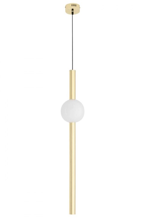 King Home Lampa wisząca LIBRA 90 ON złota stal nierdzewna klosz kula szklany biały King Home Lampa wisząca LIBRA 90 ON złota stal nierdzewna klosz kula szklany biały