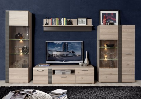 Meble Forte LOCARNO LCRS821-N92 Szafa ubraniowa Dąb/Szary Meble Forte LOCARNO LCRS821-N92 Szafa ubraniowa Dąb/Szary