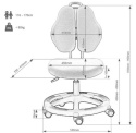 Fun Desk Pratico II Grey - Krzesełko z regulacją wysokości Fun Desk Pratico II Grey - Krzesełko z regulacją wysokości