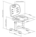 Fun Desk SST2 BLUE-S - Regulowane krzesełko dziecięce niebieski