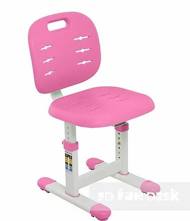 Fun Desk SST2 PINK-S - Regulowane krzesełko do biurka dziewczynki róż