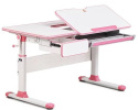 Fun Desk Toru Pink - regulowane biurko szkolne Cubby Biały Róż Dziewczęce młodzieżowe Fun Desk Toru Pink - regulowane biurko szkolne Cubby Biały Róż Dziewczęce młodzieżowe