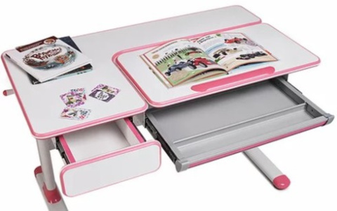 Fun Desk Toru Pink - regulowane biurko szkolne Cubby Biały Róż Dziewczęce młodzieżowe Fun Desk Toru Pink - regulowane biurko szkolne Cubby Biały Róż Dziewczęce młodzieżowe