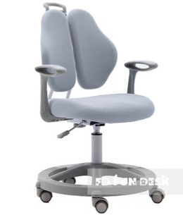 Vetta II Grey - Krzesełko z regulacją wysokości oraz podłokietnikami