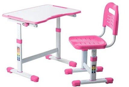 Fun Desk ZESTAW REGULOWANE BIURKO Z KRZESEŁKIEM SOLE II PINK Biały/Róż Fun Desk ZESTAW REGULOWANE BIURKO Z KRZESEŁKIEM SOLE II PINK Biały/Róż