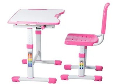 Fun Desk ZESTAW REGULOWANE BIURKO Z KRZESEŁKIEM SOLE II PINK Biały/Róż Fun Desk ZESTAW REGULOWANE BIURKO Z KRZESEŁKIEM SOLE II PINK Biały/Róż