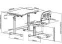 Fun Desk ZESTAW REGULOWANE BIURKO Z KRZESEŁKIEM SOLE II PINK Biały/Róż Fun Desk ZESTAW REGULOWANE BIURKO Z KRZESEŁKIEM SOLE II PINK Biały/Róż