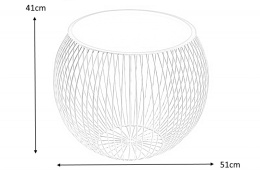 Invicta Interior INVICTA stolik kawowy STORAGE II 51 cm złoty - metal, aluminium