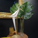 King Home Lampa biurkowa LORO TABLE złota - LED metal klosz w kształcie ptaka biały tworzywo PP