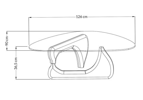 King Home Stolik STABLE BLACK - szkło transparentne typu Float, podstawa drewniana czarny jesion King Home Stolik STABLE BLACK - szkło transparentne typu Float, podstawa drewniana czarny jesion