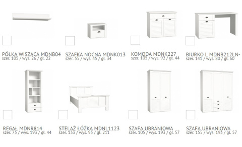 Meble Forte MARIDA MDNB212LN-U42 Biurko L BIAŁY Meble Forte MARIDA MDNB212LN-U42 Biurko L BIAŁY